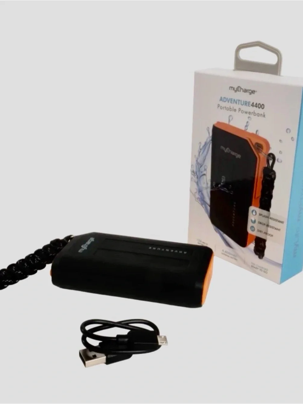 BRAND NEW—Adventure 4400 Portable Powerbank - Black & Orange
